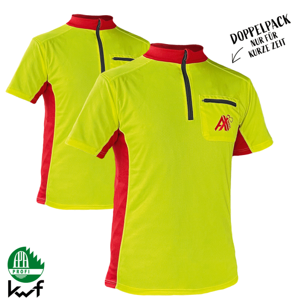 AX-MEN Funktionshirt „Doppelpack“ kurzarm, gelb/rot