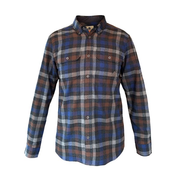 AX-MEN Flanellhemd Logger, blau/bunt