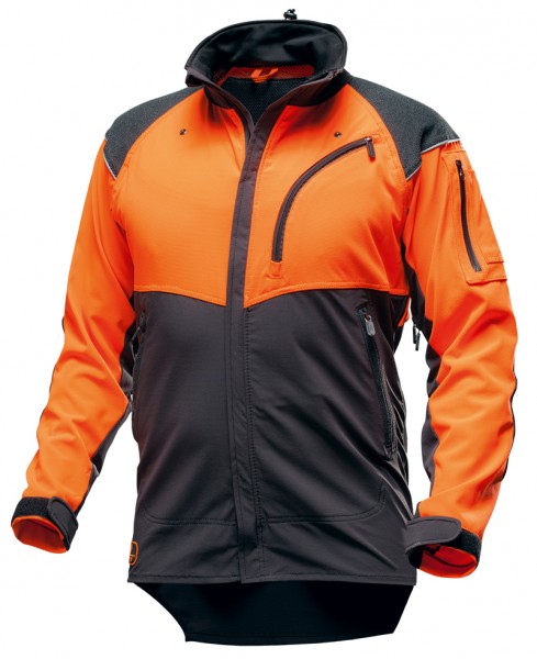 AX-MEN Forstjacke, grau/orange