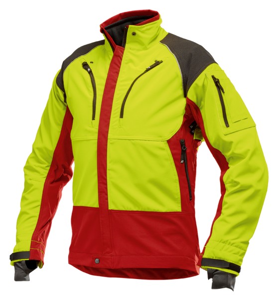 AX-MEN Forstjacke ISO, rot/gelb