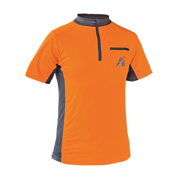 AX-MEN Funktionsshirt kurzarm orange/grau