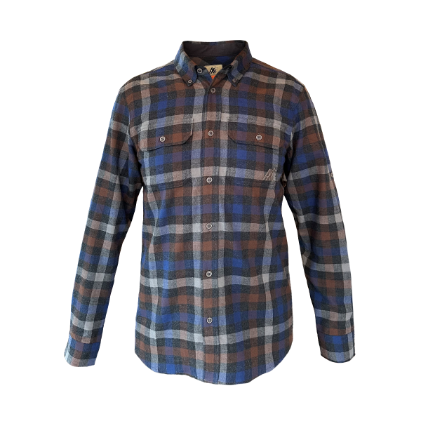 AX-MEN Flanellhemd Logger, blau/bunt