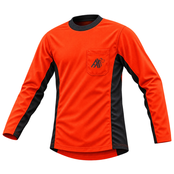AX-MEN Kinder Funktionsshirt langarm orange / grau